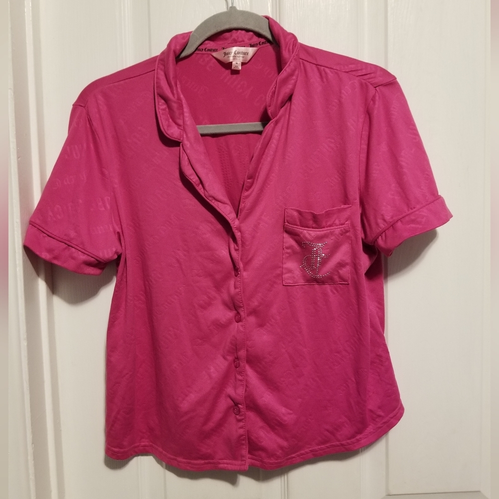Juicy Couture Sleepwear Shirt Women's Size M Color Pink - Picture 1 of 7